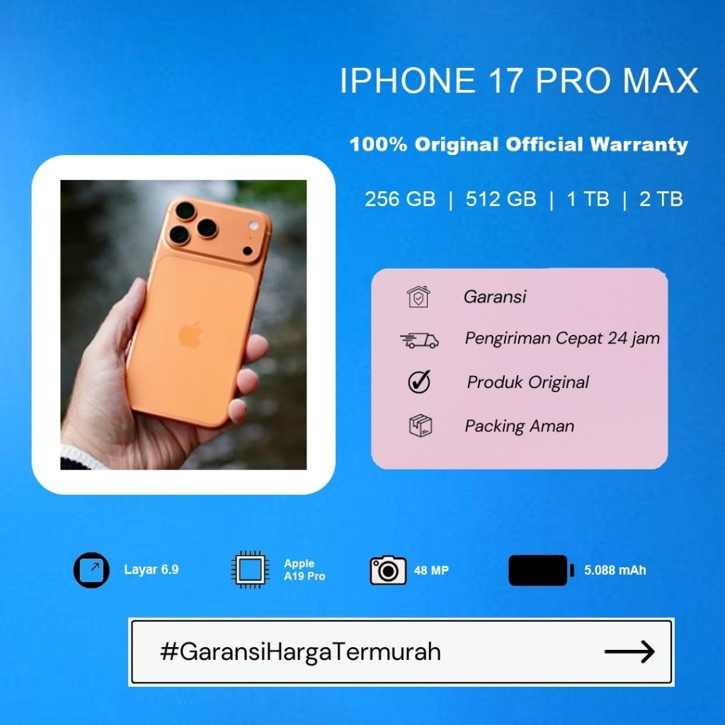 IPHONE 17 PRO MAX GARANSI IBOX