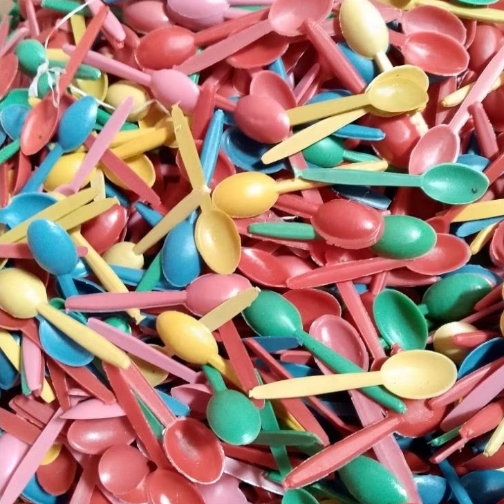(100 pcs) sendok kecil/sendok kecil plastik/sendok coklat