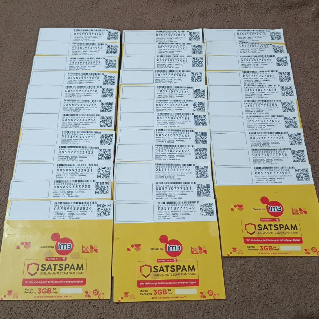Kartu Perdana Indosat Im3 NoCan / Nomor Cantik Indosat / Nomor Cantik IM3