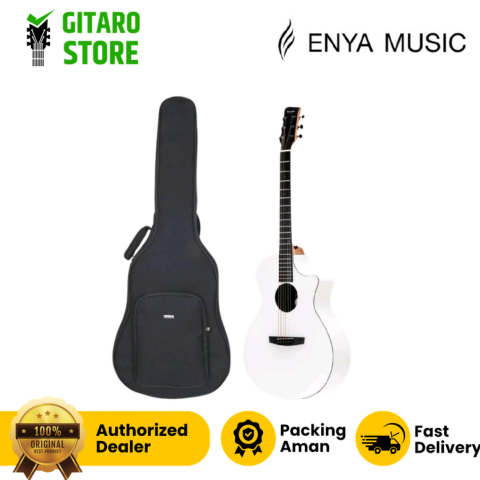 Gitar Akustik ENYA X0 EGA White Guitar Acoustic Enya X0 Ega Wh with Bag Original