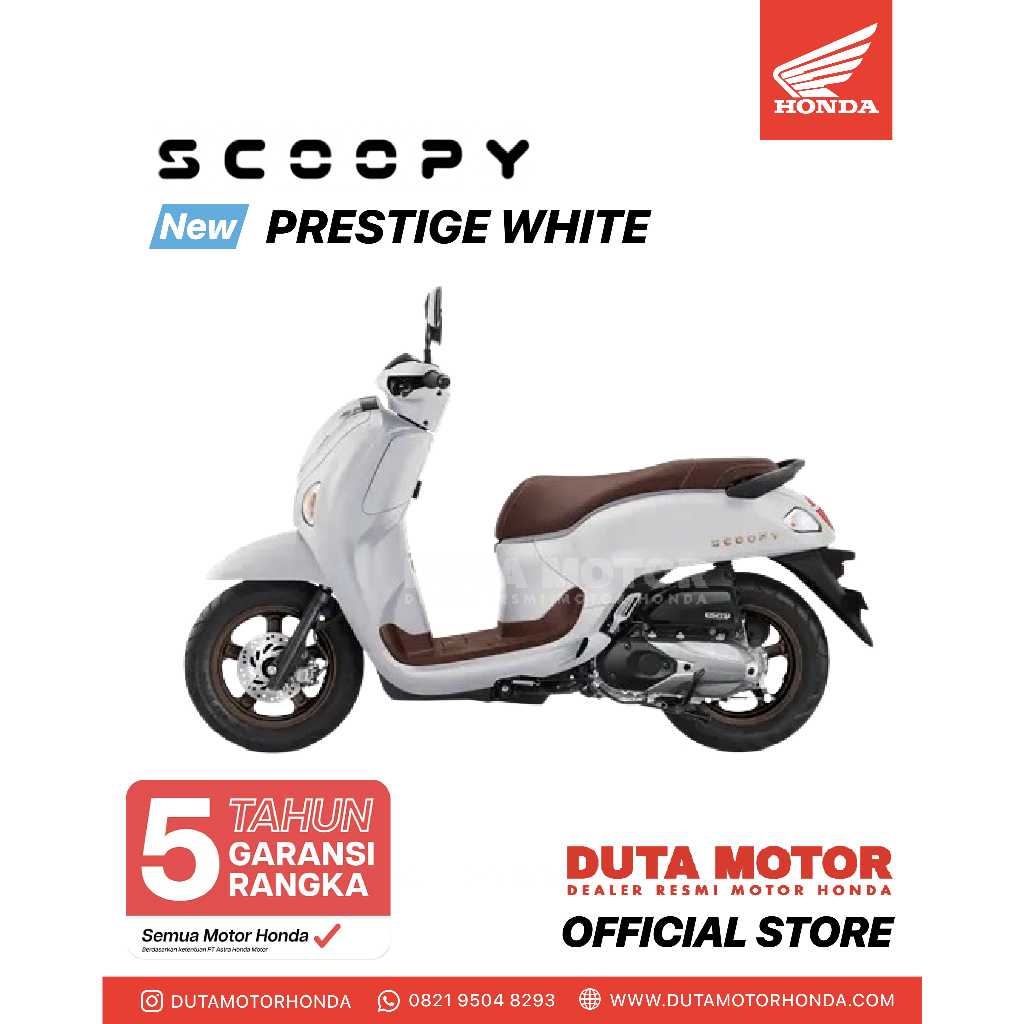 Honda New Scoopy Prestige White / Black / Red RANGKA 2026
