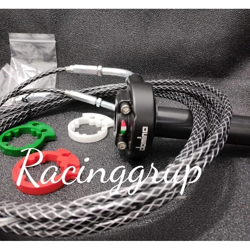 Gas spontan domin + L gas cnc + 2kabel gas serat carbon sonic fu vixion nmax pcx vario125/150 beat s