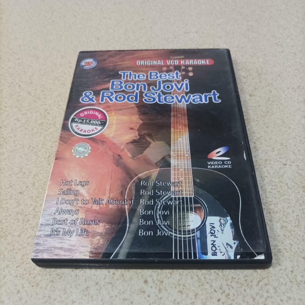 Original VCD Karaoke Musik The Best Bon Jovi dan Rod Steward