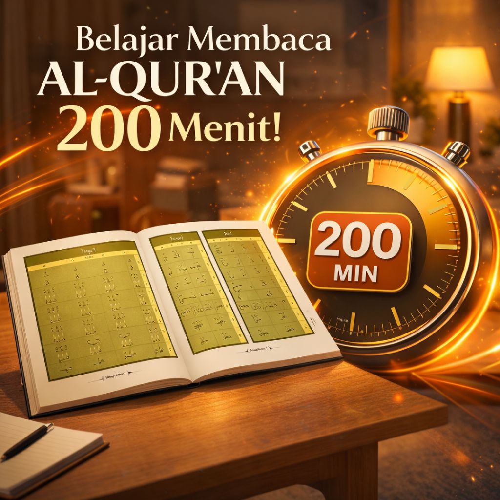 Buku Belajar Membaca dan Mengaji Al Quran Dewasa 200 menit Albarqy Jalan Pintas tanpa DVD