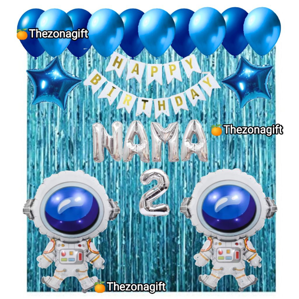 [astronot] PAKET BALON DEKORASI ULANG TAHUN || PAKET DEKORASI ULANG TAHUN ANAK || SET DEKORASI ULANG