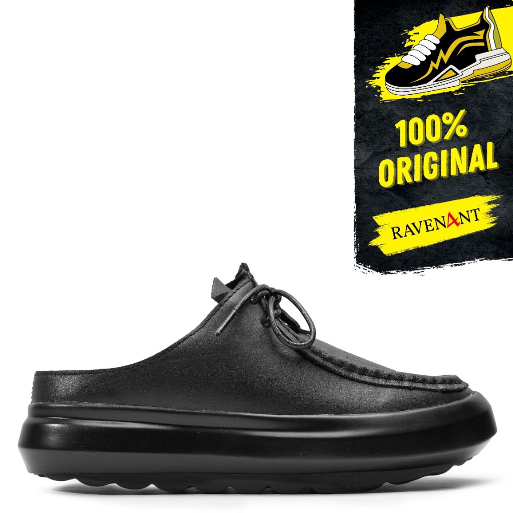WANDER ETC Laze Black ORIGINAL - Sepatu Slip On Mules Pria/Wanita