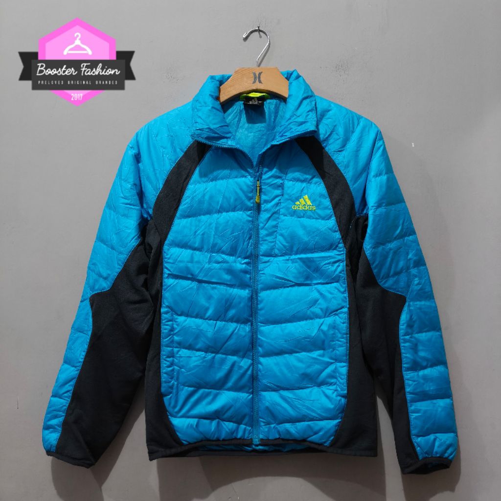 JAKET  ADIDAS PUFFER VINTAGE BLUE  ORIGINAL SIZE S