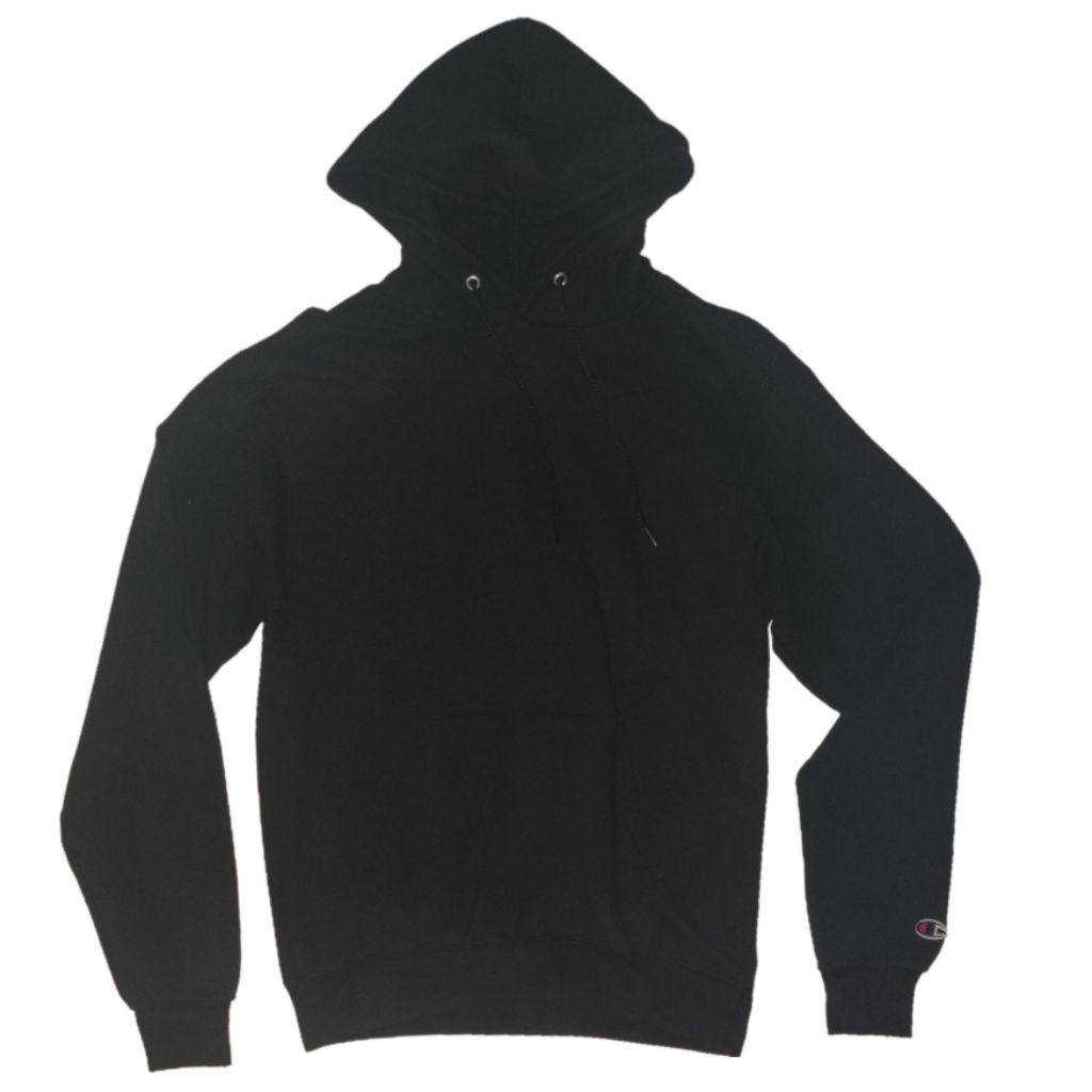 champion eco basic black hoodie S (built up)