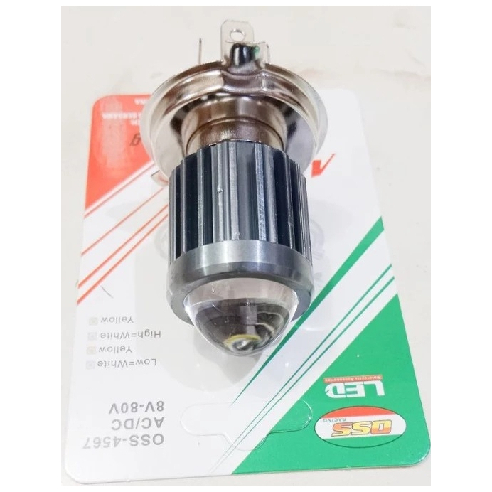 lampu utama motor atau mobil acdc h4 lampu laser putih kuning/putih~putih lampu seper terang