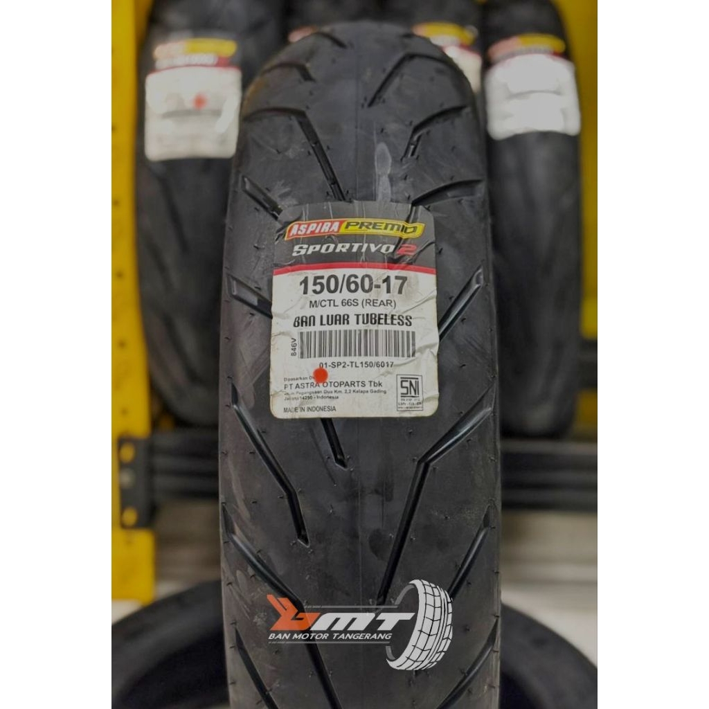 BAN ASPIRA PREMIO SPORTIVO 2 UK 150/60-17 RING 17 TUBELEES