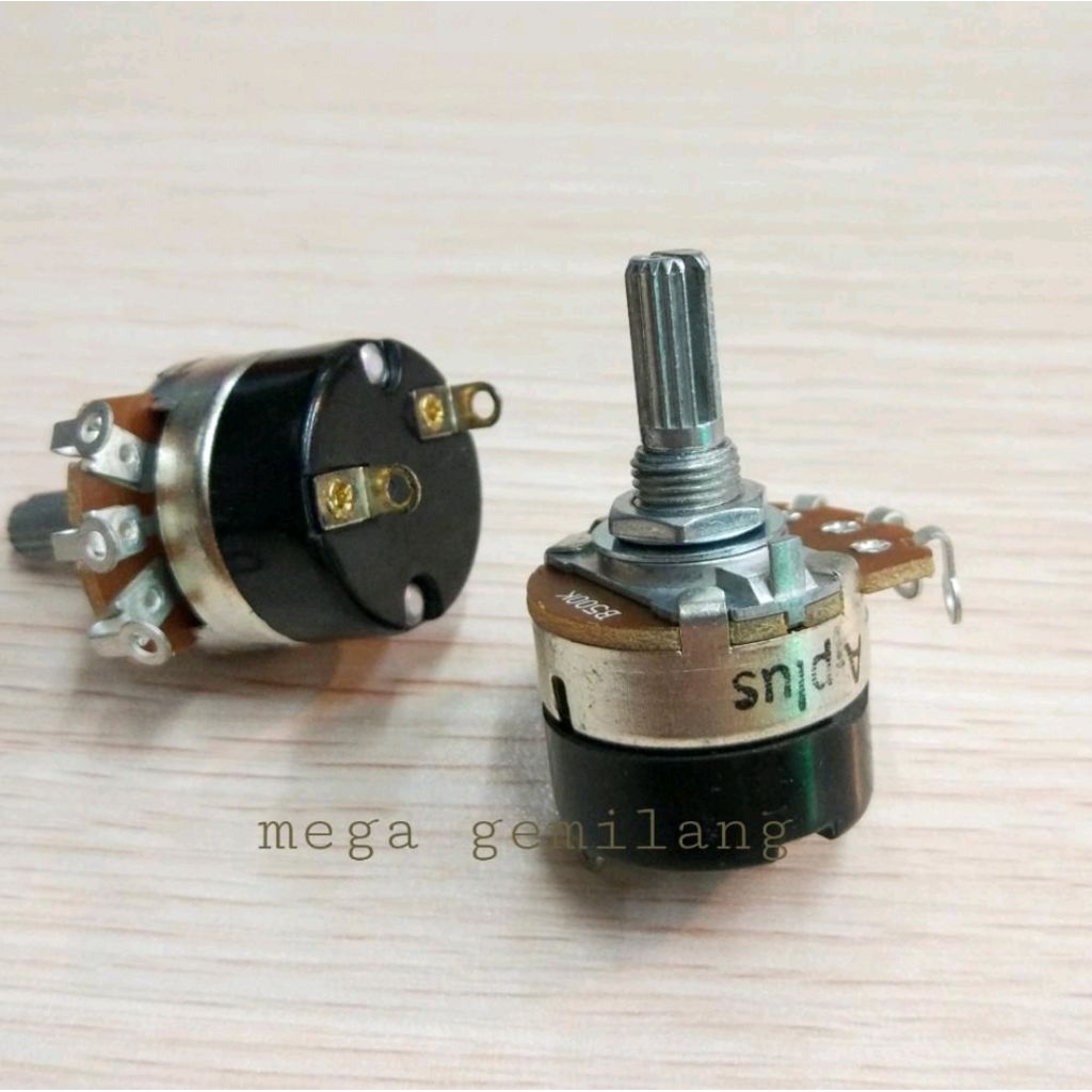 potensio dimmer B500k plus saklar / potensio besar plus switch