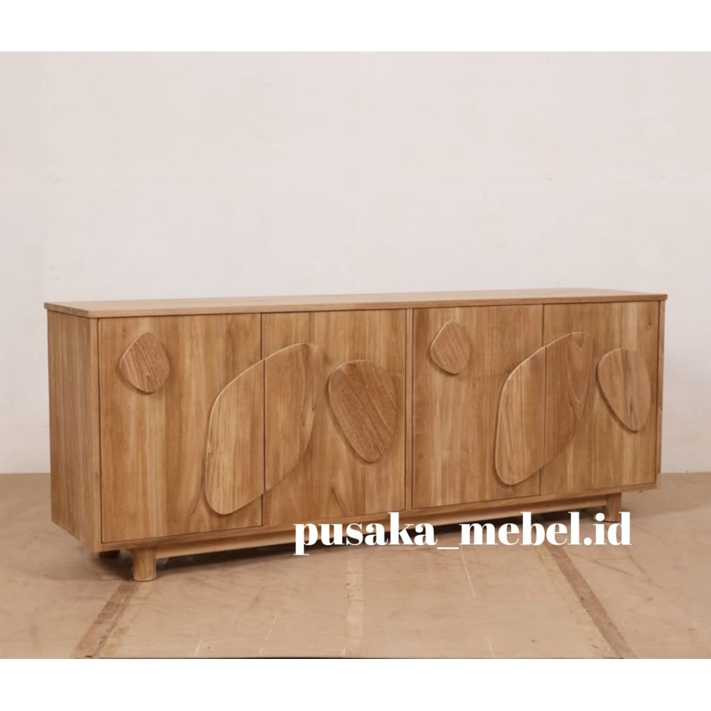 meja bufet kabinet tv kayu jati model minimalis, lemari kabinet kayu jati