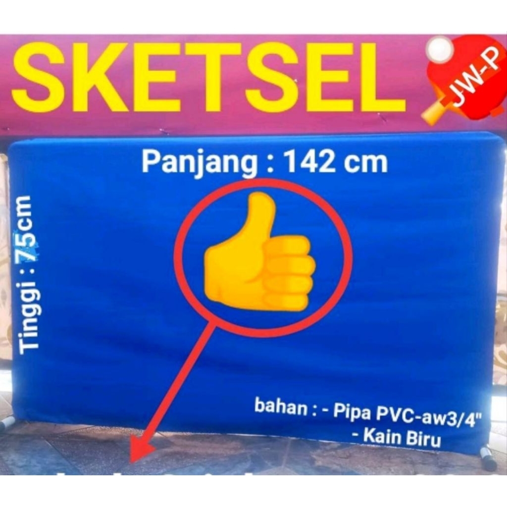 SKETSEL PEMBATAS LAPANGAN PINGPONG, TENIS MEJA