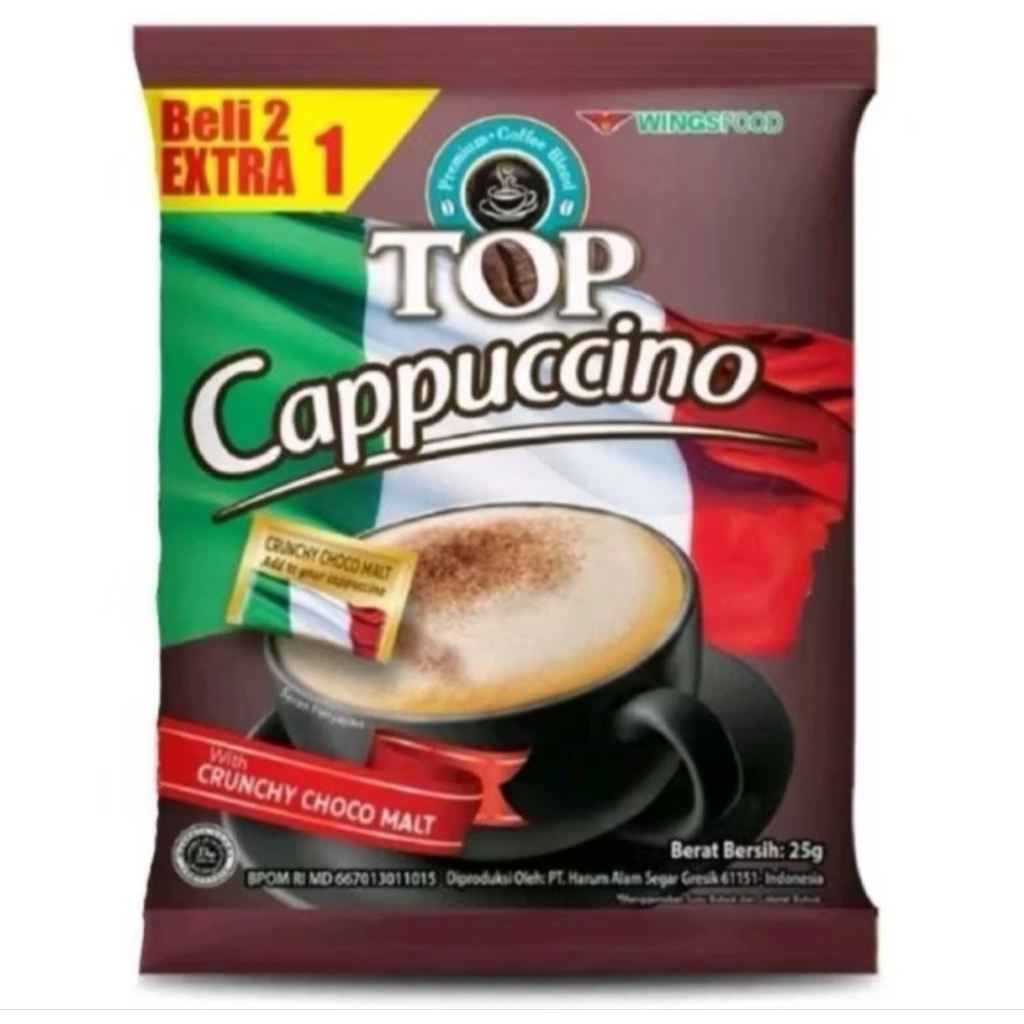 TOP COFFEE CAPPUCINO 25g 1 RENCENG