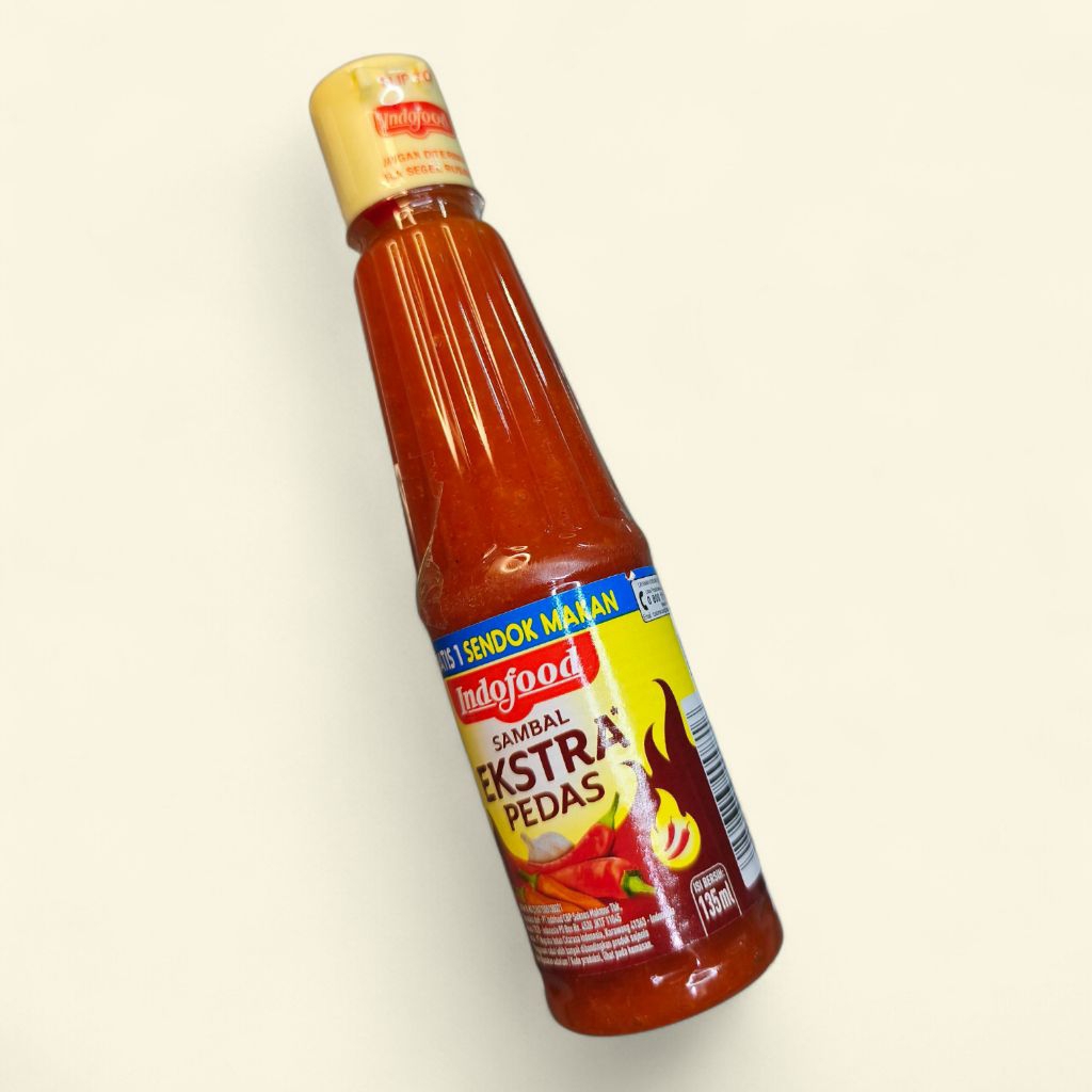 Sambal Indofood Extra Pedas 335ml - Rasa Pedas Nikmat, Bumbu Masakan, Cocolan Gorengan