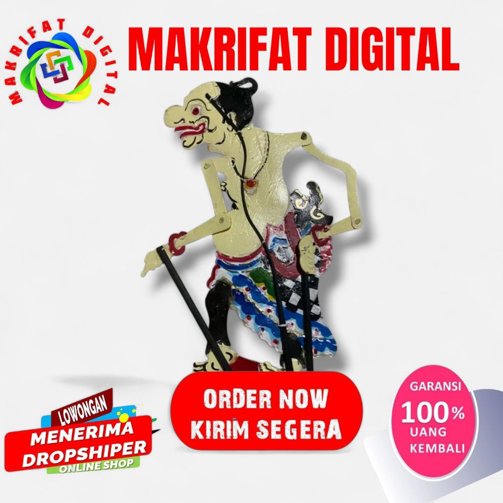 ZACK MART WAYANG kulit GARENG VERSI SENO BAHAN KULIT SAPI ASLI -+ 45 CM
