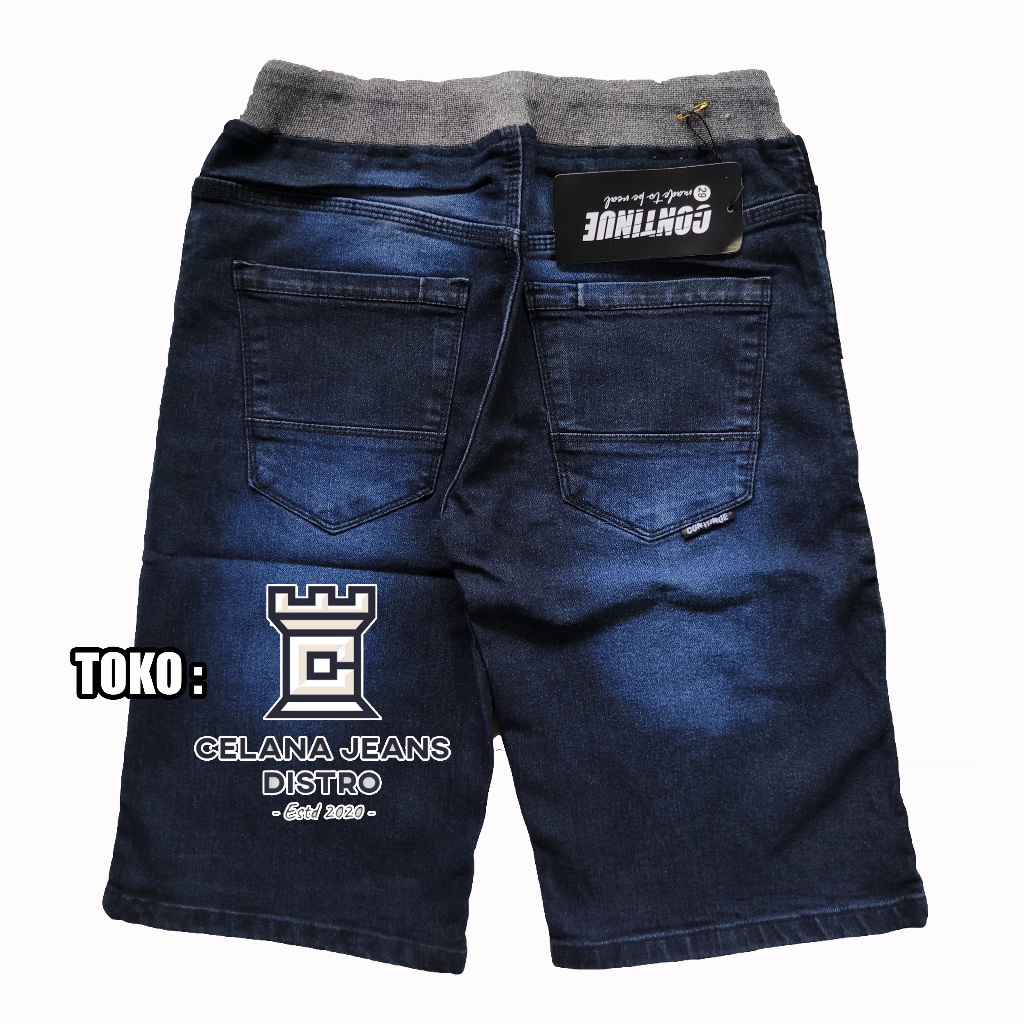 Celana Jeans Pendek Pria Hitam Bio Distro