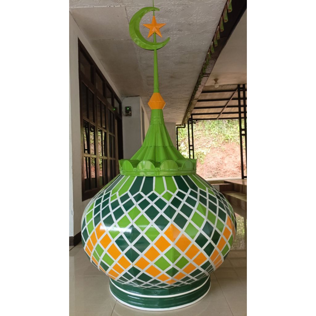 Kubah Masjid 1 mtr besar badan bulan bintang
