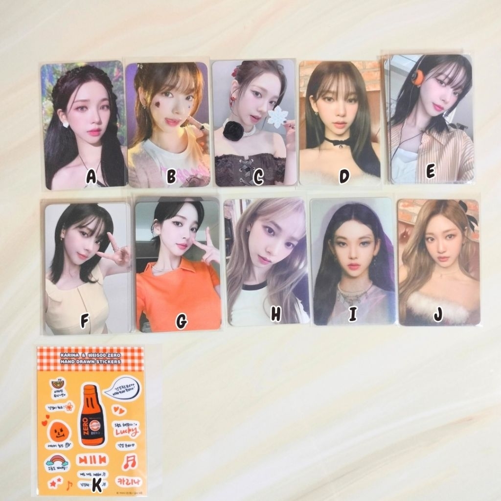 Aespa official photocard pc Karina winter Giselle ningning rich man dirty work sm Whiplash hot mess 