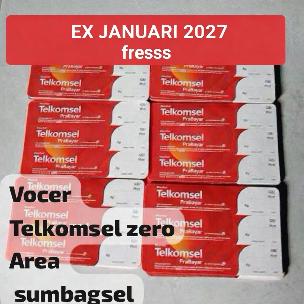 VOUCHER TELKOMSEL  KOSONG /ZERO TELKOMSEL AREA SUMBAGSEL EX 2027