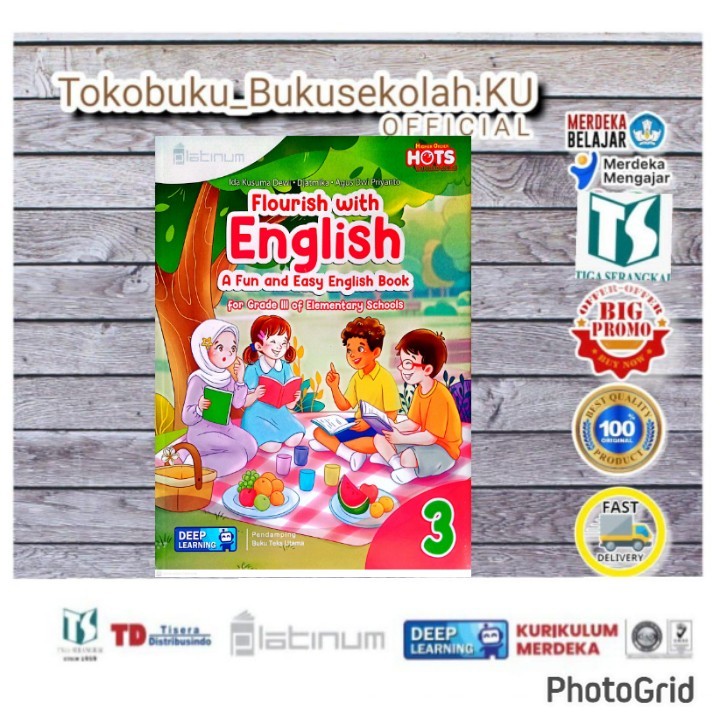 Diskon BUKU PLATINUM BAHASA INGGRIS KELAS 3 SD/MI TERBARU 2026 PENERBIT TIGA SERANGKAI