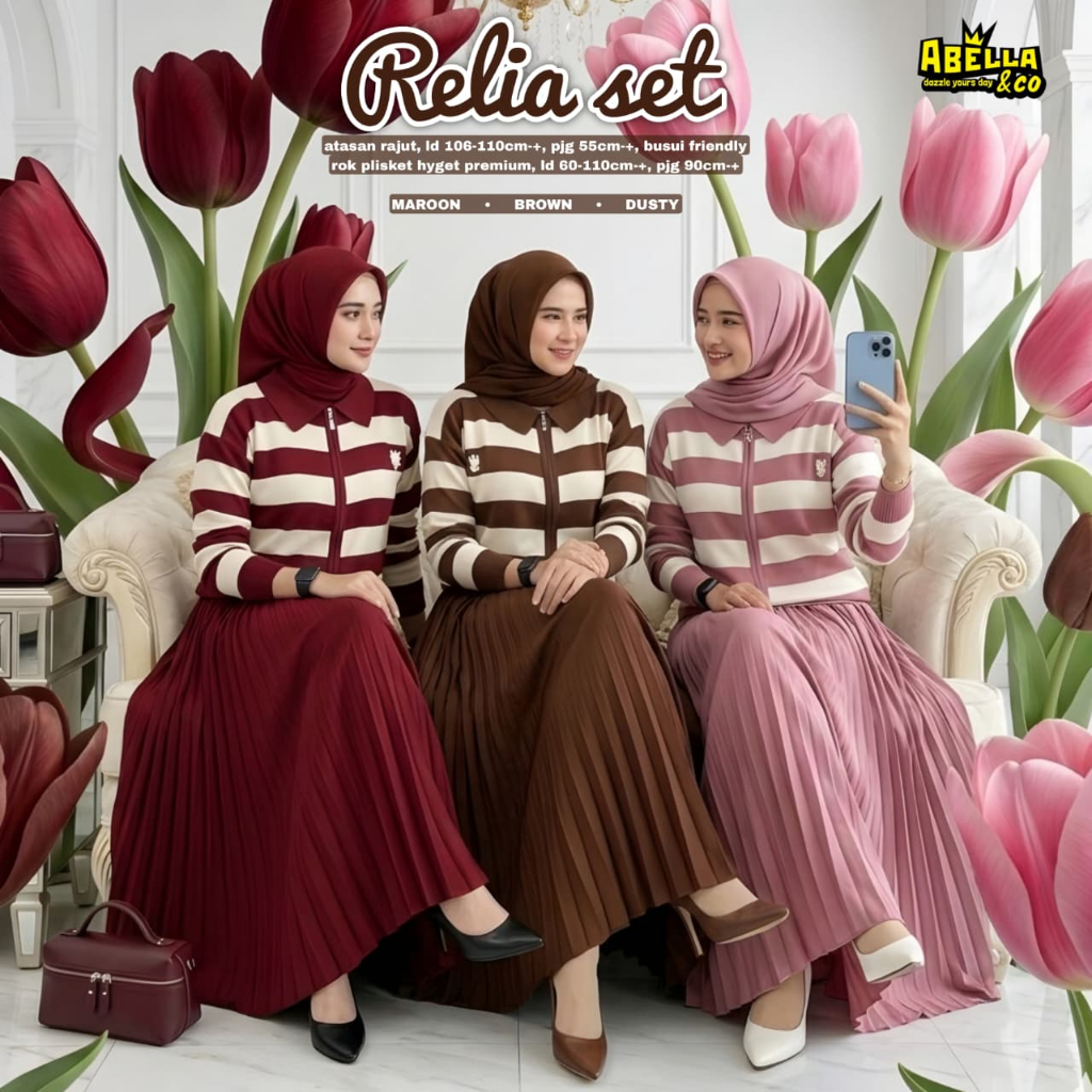 Pakaian Wanita HQ RELIA SET From AbELLA FASHION STORE