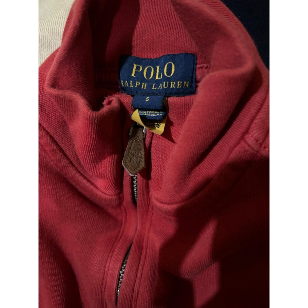 HALFZIP RL MERAH SIZE KIDS 2-7 TAHUN