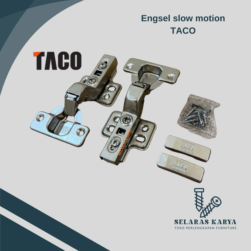 Engsel Slow Motion Taco/Engsel Lemari Slowmotion/Engsel Furniture