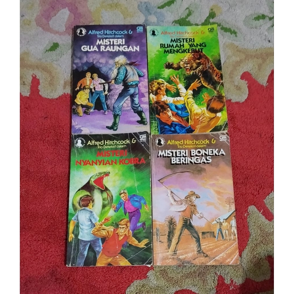 Novel Alfred Hitchcock & Trio Detektif sepaket 4buku 100%ORI preloved koleksi pribadi
