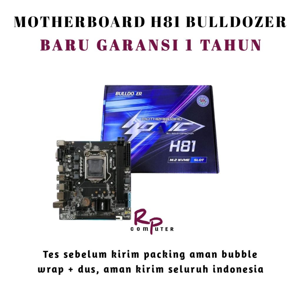 MOTHERBOARD H81 BULLDOZER BARU GARANSI 1 TAHUN