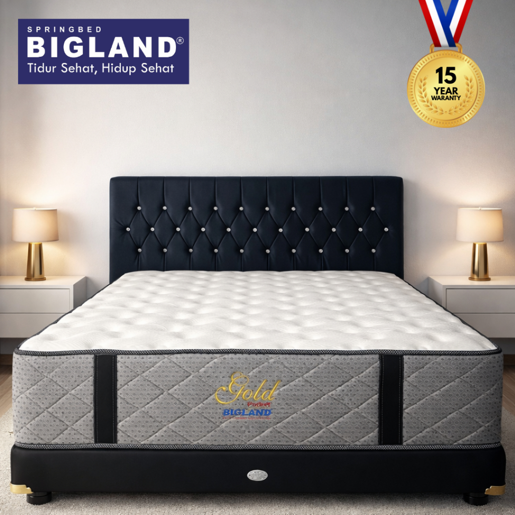 Bigland Springbed Gold Pocket - Kasur Pegas by Bigland Tebal , Ukuran 160x200 - Kasur Per pocket by 