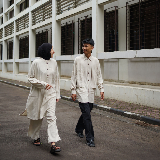 Hiskha Sakina Couple Set Linen Viscose
