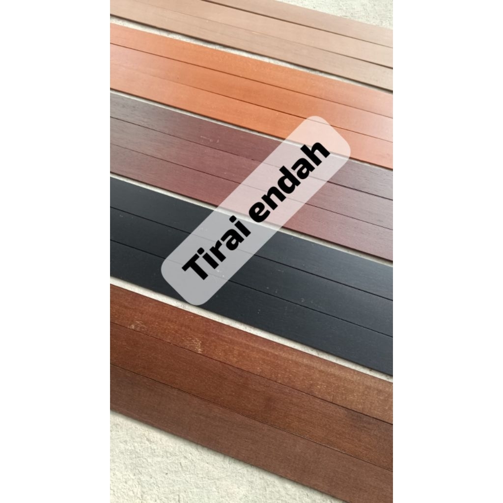 Tirai kayu & pvc tebal 3mm