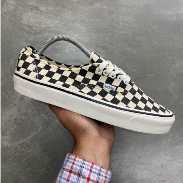 [Size 43] Rare Vans Authentic 44 DX Anaheim Factory Checkerboard Black White Second Original Kondisi