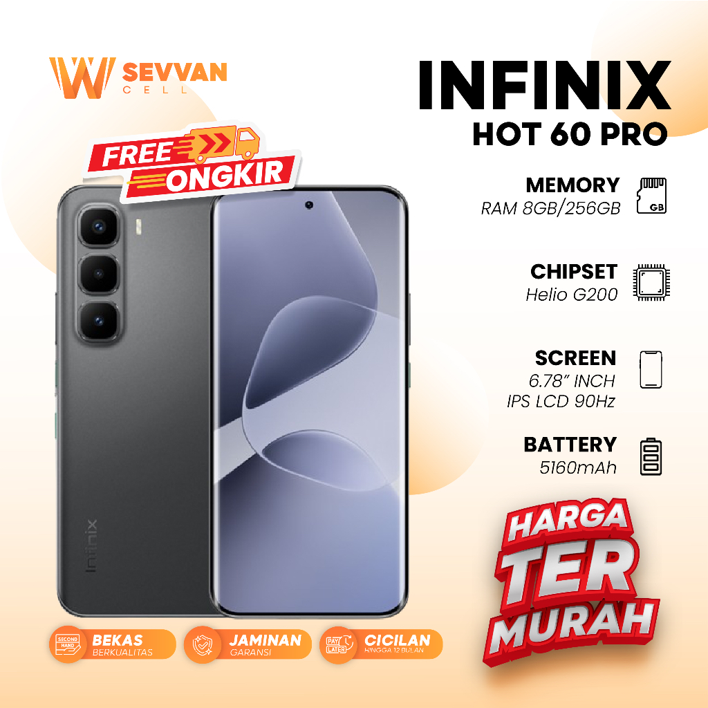 Handphone Infinix Hot 60 Pro Plus Ram 8 256GB