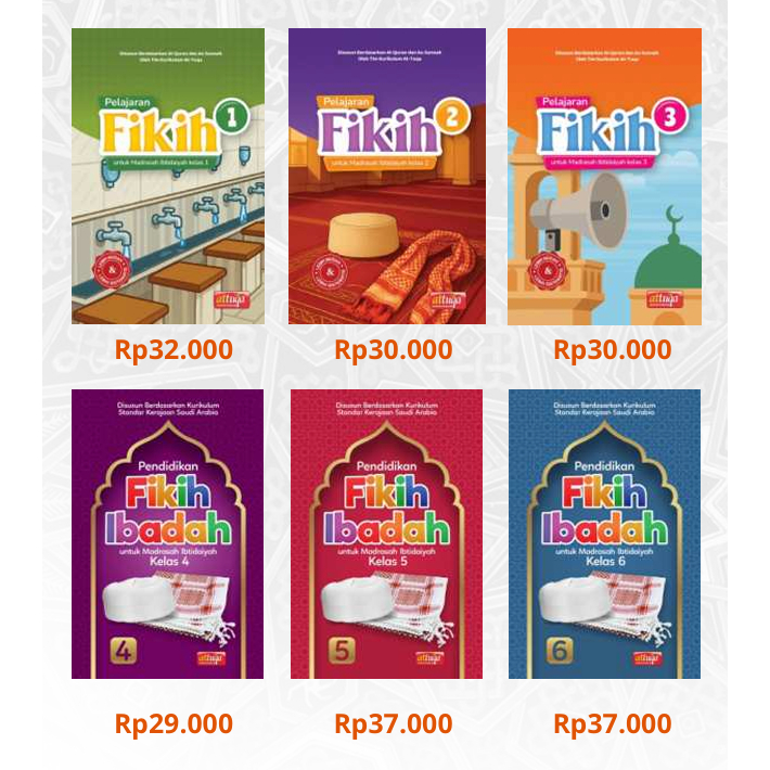 Buku Pendidikan Fikih Ibadah Pelajaran Fiqih SD MI Kelas 1 2 3 4 5 6 Attuqa
