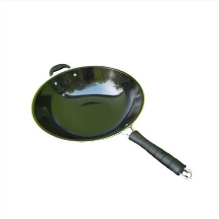 Wajan Gagang 34cm Wajan Enamel Shinko Wajan Penggorengan Enamel Anti Lengket Wajan Kuali Hitam Wokpa