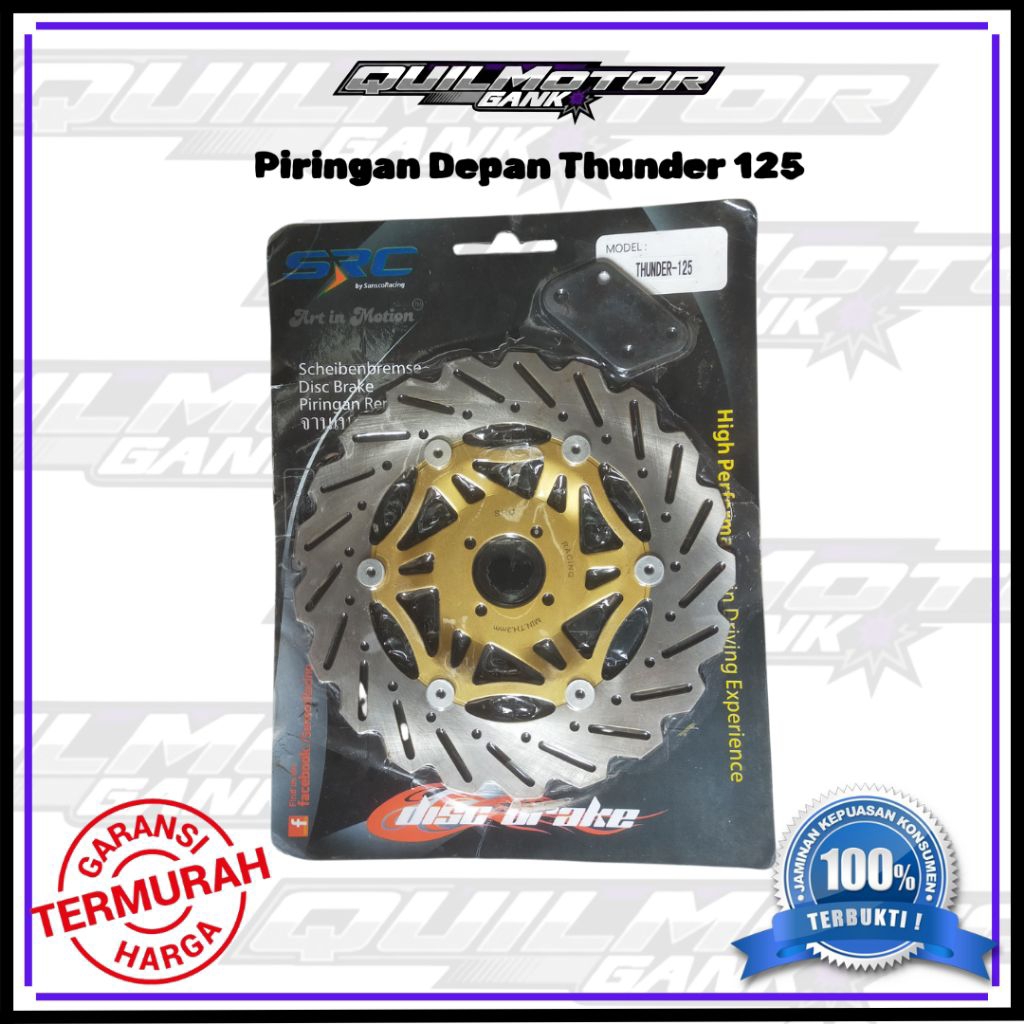 Piringan Cakram Depan Suzuki Thunder 125 Disc Brake Depan Variasi Floating Model Gerigi SRC
