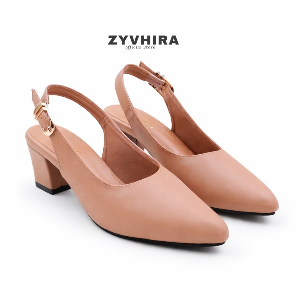 Sepatu Heels Wanita Lenora Mules dengan Sol Anti-Slip, Tinggi Hak 5 cm