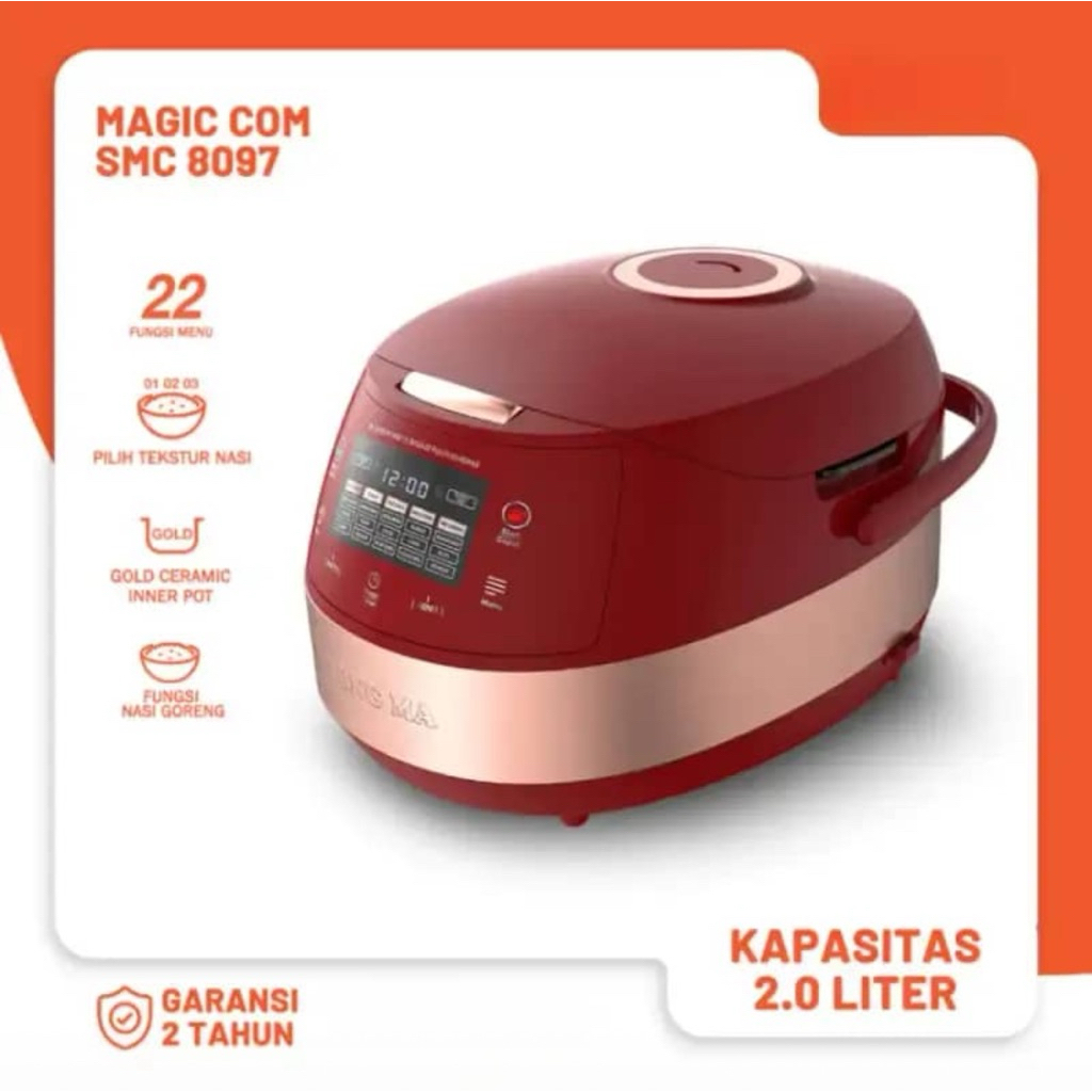 Yong Ma Digital Rice Cooker 2 Liter 400 Watt SMC8097
