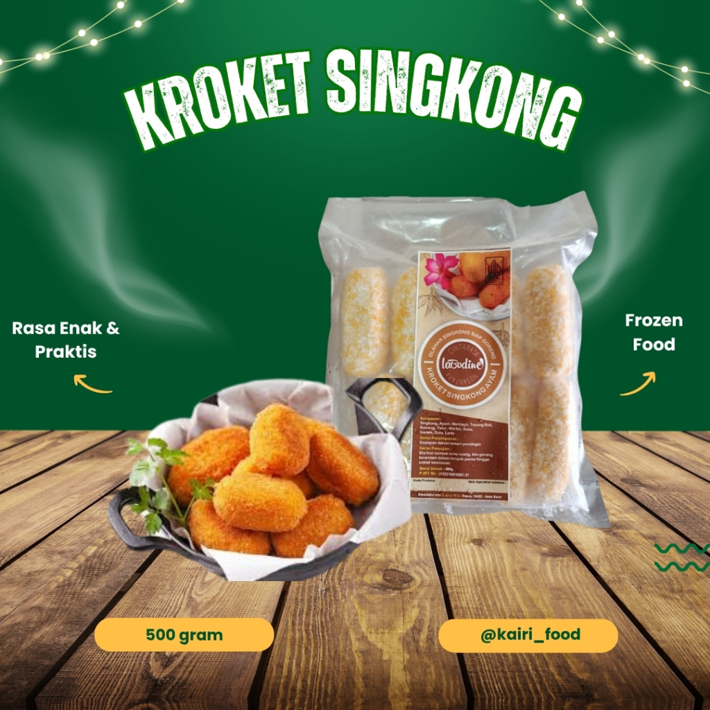 Kroket Singkong Frozen - Gurih, Lembut, dan Praktis Siap Goreng