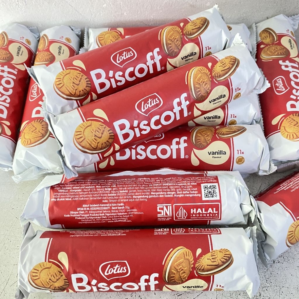 Lotus biscoff biskuit vanilla 110gr | lotus biskuit