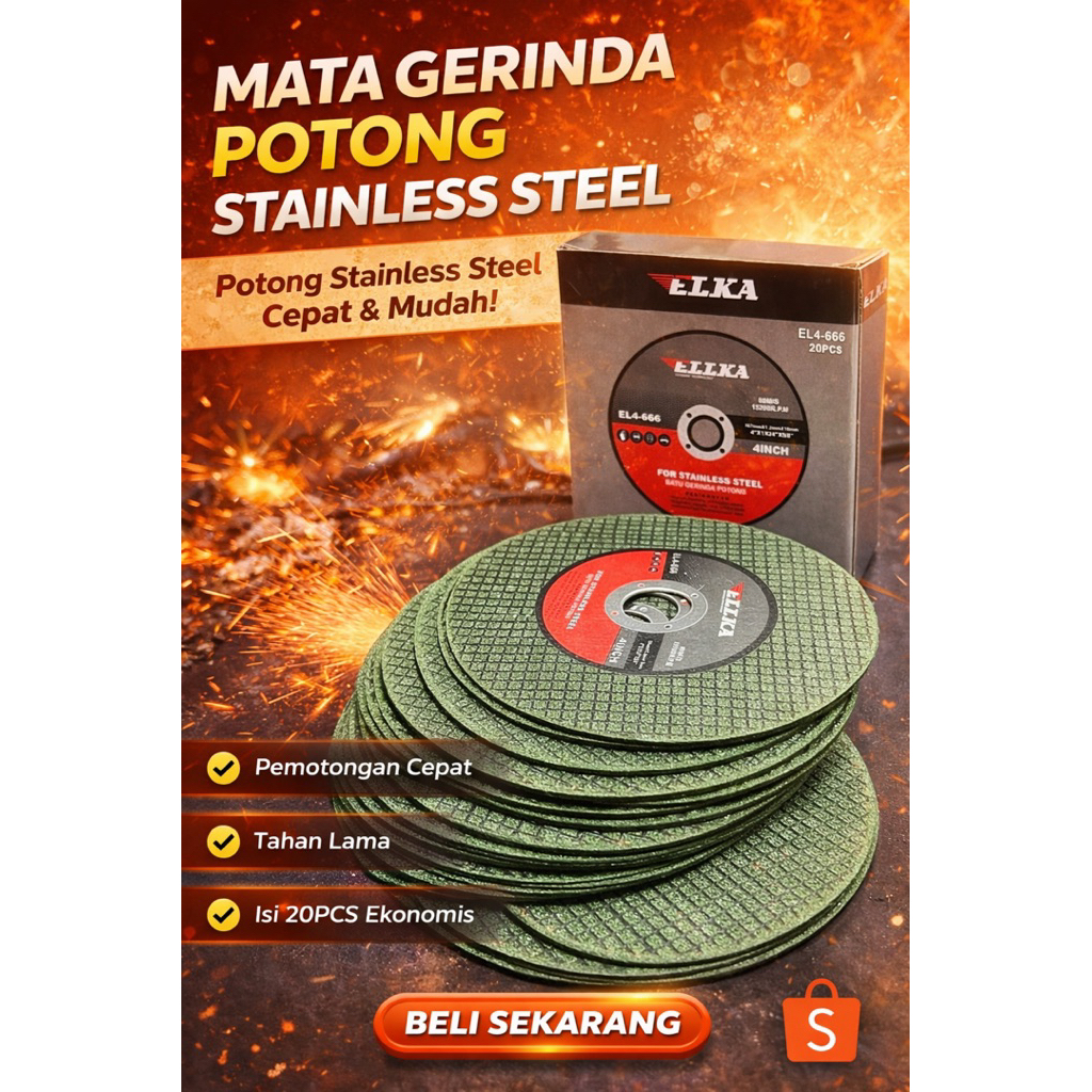 Batu gerinda potong WD 4 inch 1 box isi 20 pcs
