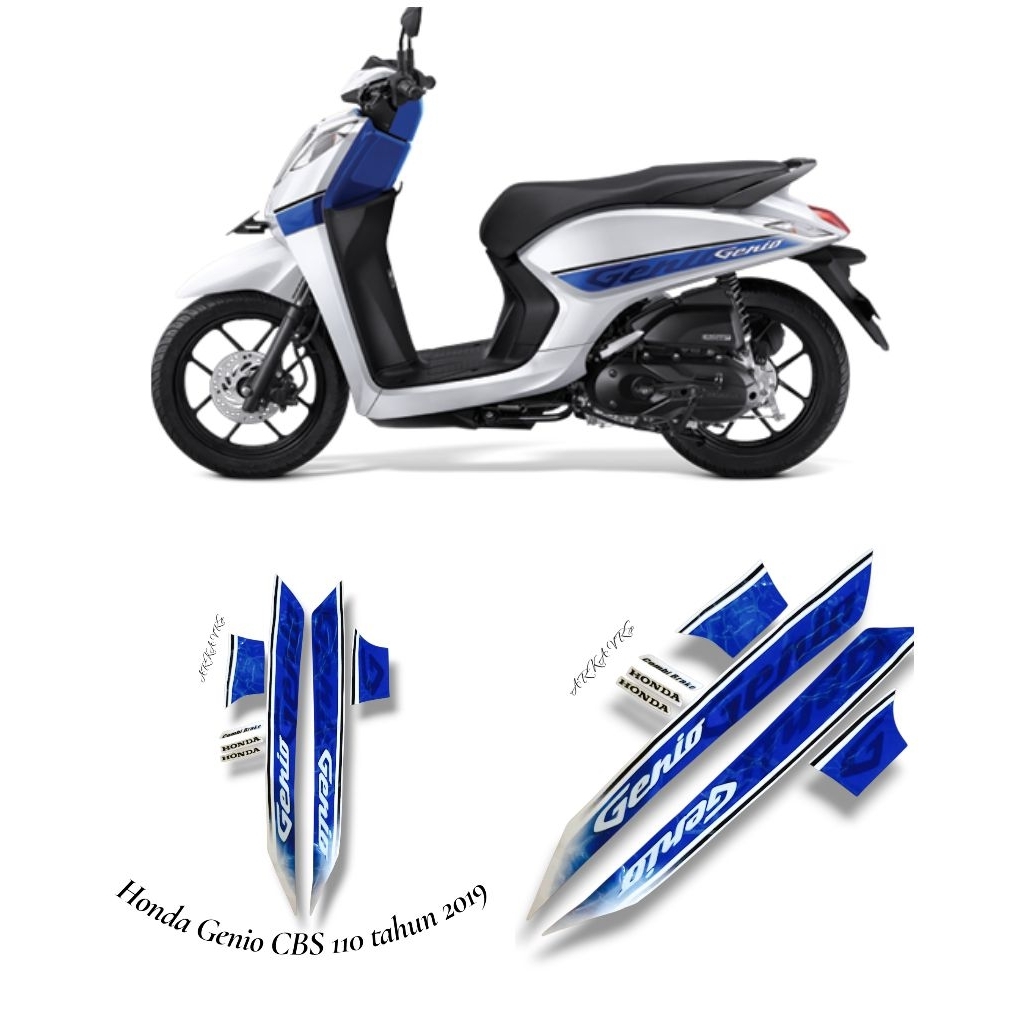 Stiker Sticker Striping Polet Motor Honda Genio tipe CBS tahun 2019 2020 / List Motor Honda Genio Cb