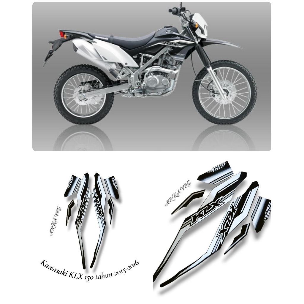 Stiker Sticker Striping Polet Motor Kawasaki KLX 150 tahun 2015 2016 / List Motor Kawasaki KLX 150 W