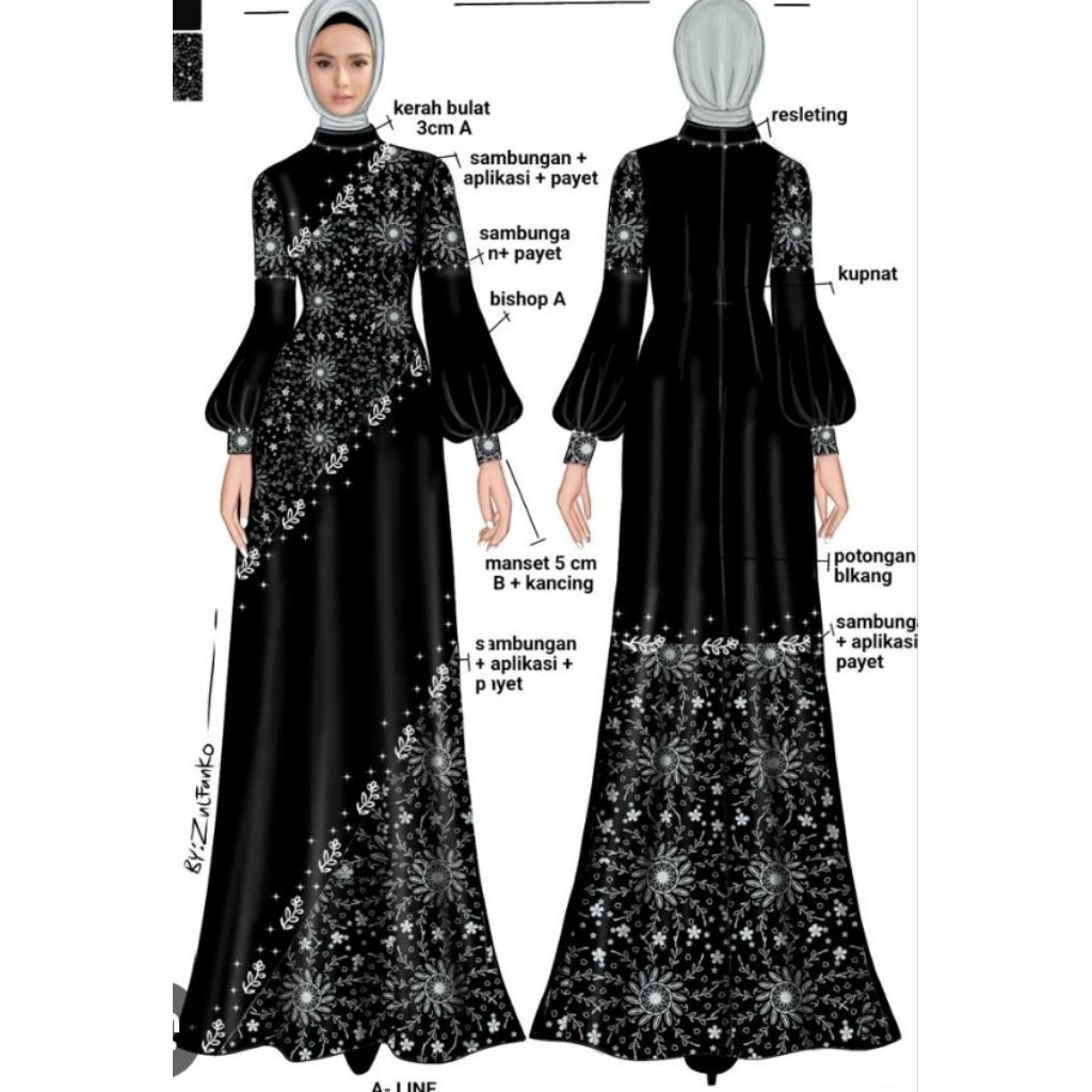 jasa menjahit baju muslim modern||inspirasi desain baju muslim modern terbaru