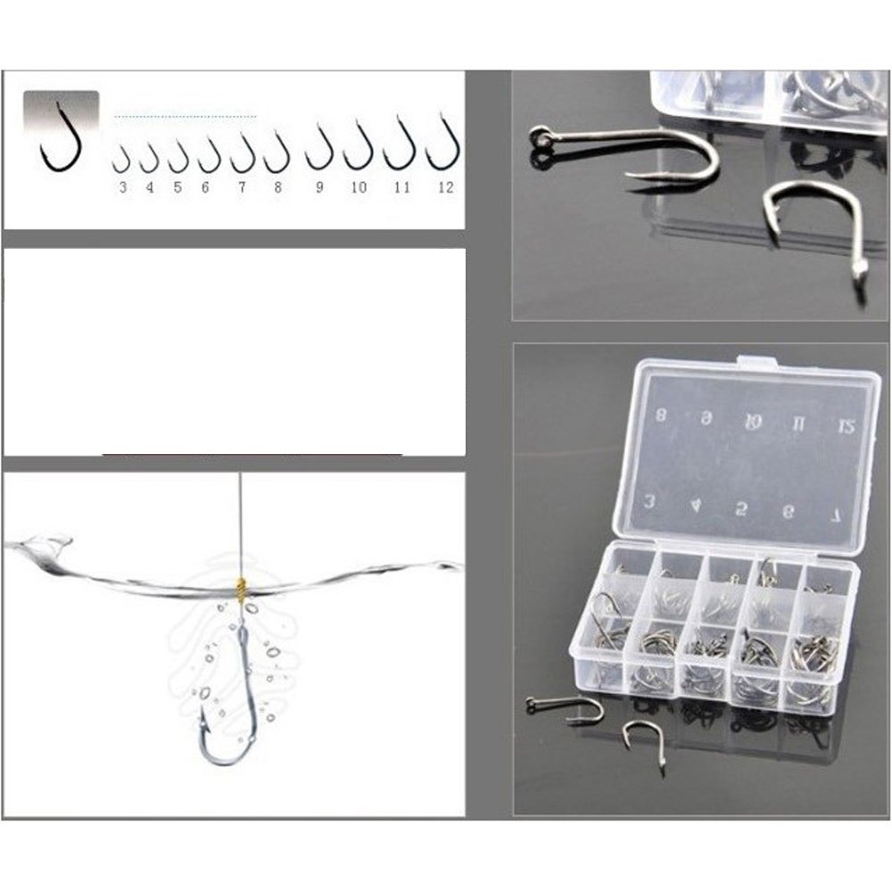 Kail Pancing 1 Set Lengkap , 70 buah 1 Set ,Kail Pancing Kuat dan Tajam ,Kail Pancing Ukuran No 3-12