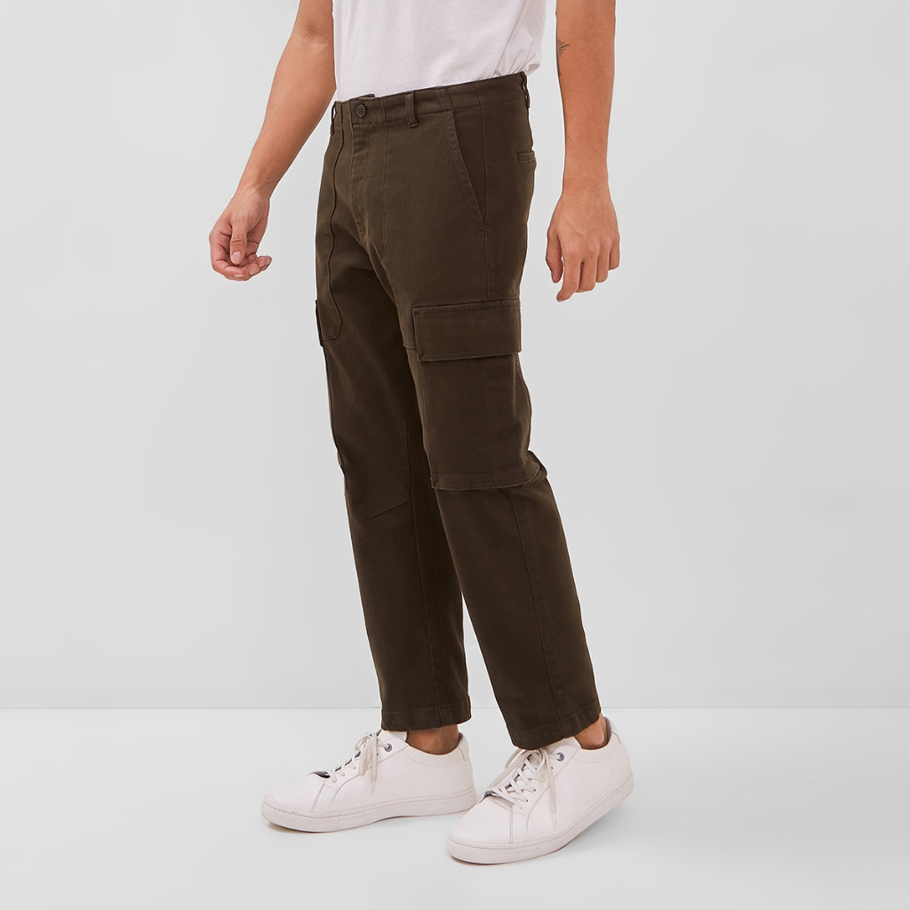 EDWIN JEANS - Celana Cargo Panjang Pria Reguler Fit NICHOL OLIVE