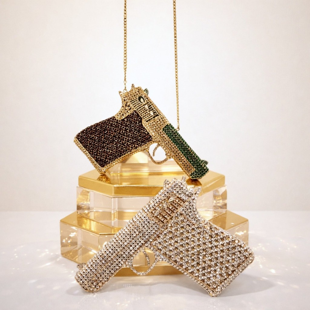 Waiwai Tas Pesta Wanita Import Clutch Unik Pistol