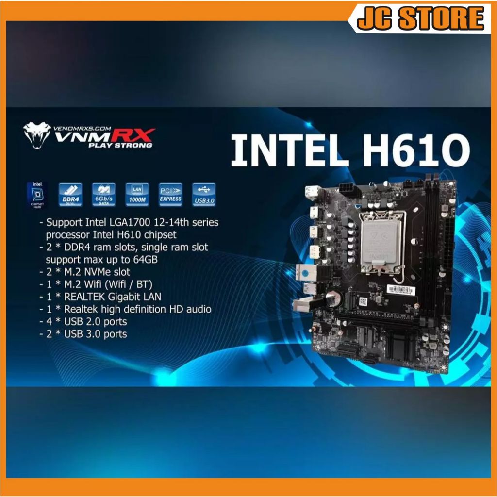 MOTHERBOARD H610 VENOMRX DDR4